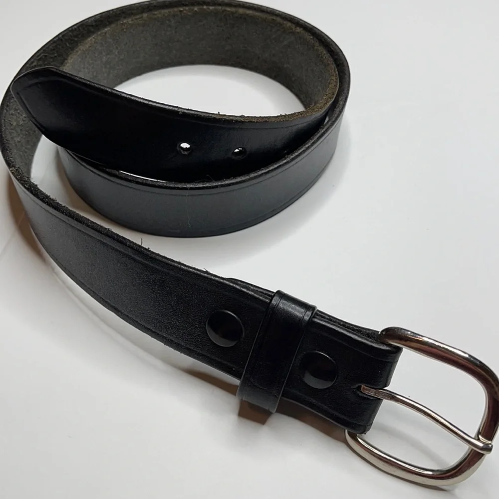 Triple K Black Leather Belt Size 40